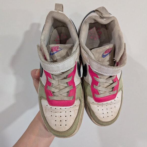 Nike Court Borough Recraft Low Sneakers Honeydew Pink Ultramarine Blue Size 13 - Picture 3 of 6